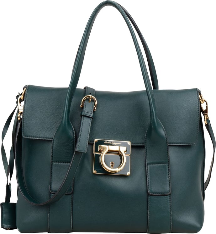 Salvatore Ferragamo Salvatore Ferragamo Calfskin Sofia Satchel Handbag