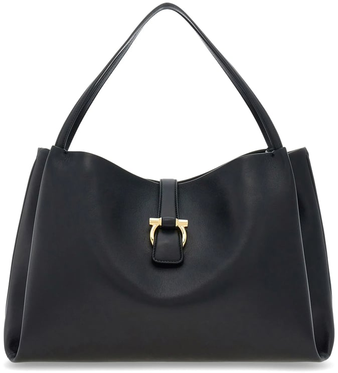 Salvatore Ferragamo Black Tote M Medium Structured Totes