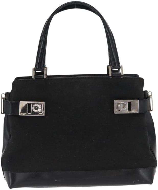 Salvatore Ferragamo Salvatore Ferragamo Double Gancini Side Buckle Tote Canvas