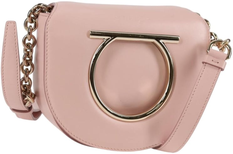 Salvatore Ferragamo Salvatore Ferragamo Vela Flap Crossbody Bag Leather Medium