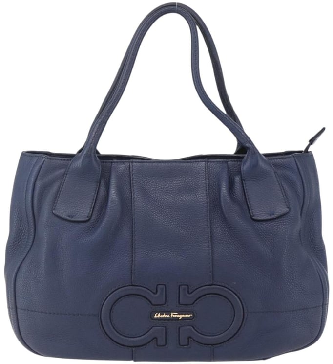 Salvatore Ferragamo Salvatore Ferragamo Izzie Gancini Embossed Tote Soft Calf Large