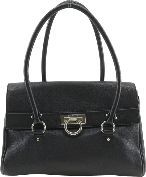 Salvatore Ferragamo Salvatore Ferragamo Gancini Satchel Leather Medium