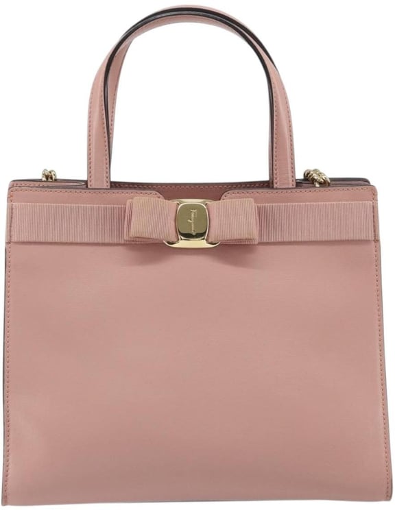 Salvatore Ferragamo Salvatore Ferragamo Vara Bow Top Handle Convertible Tote Leather Medium