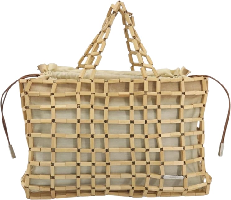 Salvatore Ferragamo Salvatore Ferragamo Wood Mesh Drawstring canvas