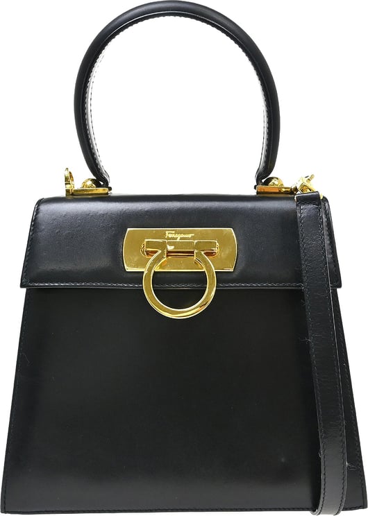 Salvatore Ferragamo Salvatore Ferragamo Gancini Convertible Top Handle Leather Medium