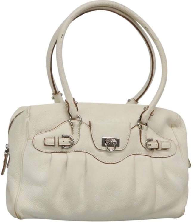 Salvatore Ferragamo Salvatore Ferragamo Gancini Buckle Shoulder Bag Leather Large