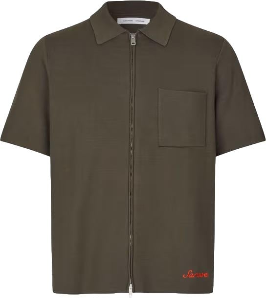 Samsøe Samsøe Samsoe Samsoe - Sarico zip shirt ss 15825 - M26100020 - 190608TCX Black olive