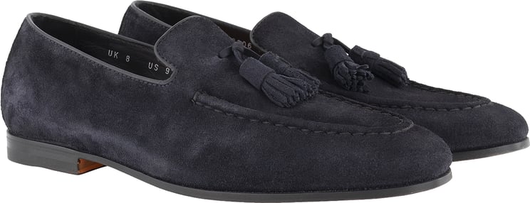 Santoni Suède Carlos Tassel Loafer