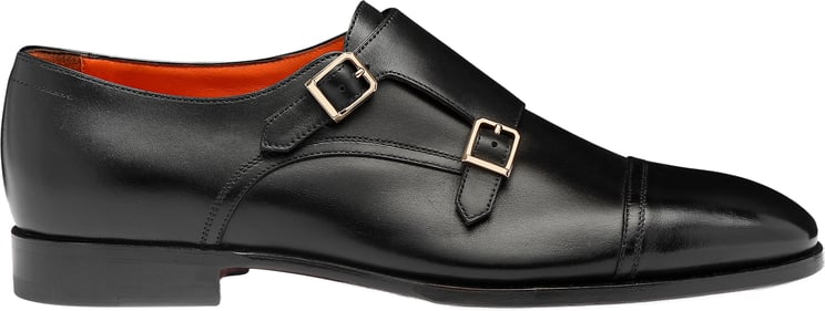Santoni Men's doublebuckle shoe