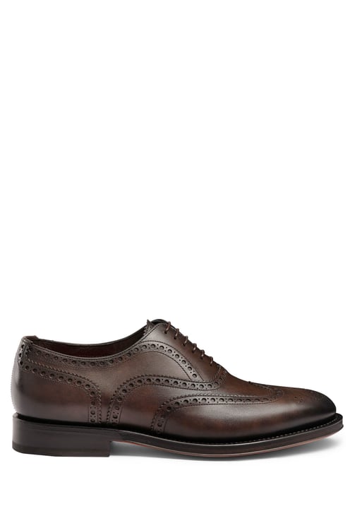 Santoni Enrico Model Leather Oxford Brogue Goodyear