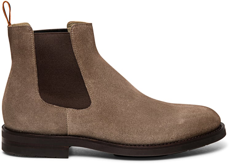 Santoni Men’s suede Chelsea boot