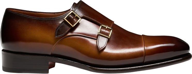 Santoni Men's doublebuckle shoe