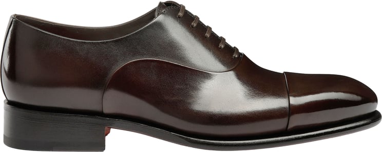 Santoni Men's polished leather Oxford shoe