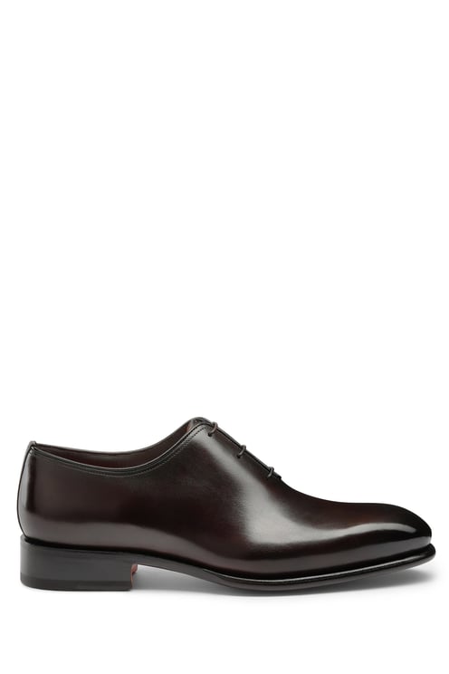 Santoni Antiqued Leather Oxford Shoes