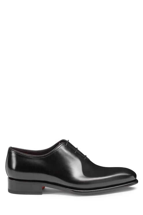 Santoni Antiqued Leather Oxford Shoes