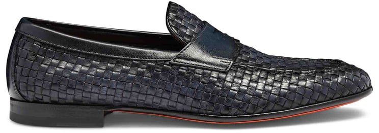 Santoni Men's penny loafer