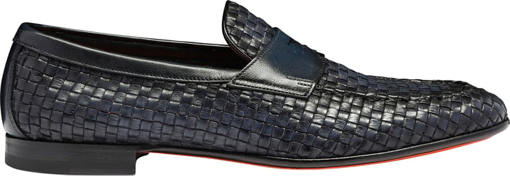 Santoni Men's penny loafer
