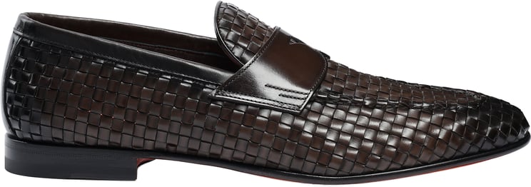Santoni Men's penny loafer