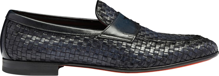 Santoni Men's penny loafer