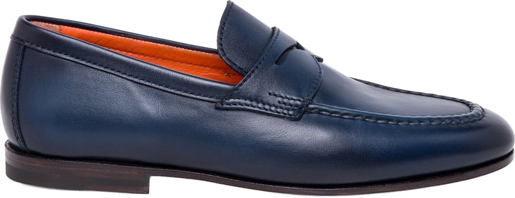 Santoni Men’s leather penny loafer