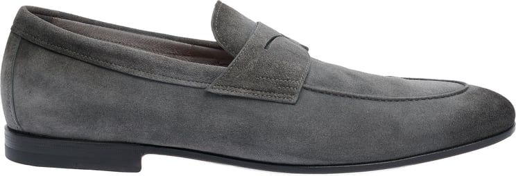Santoni Men's suede Carlo loafer
