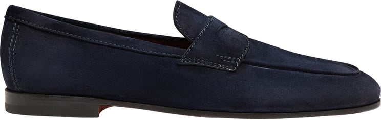 Santoni Men's suede Carlo loafer