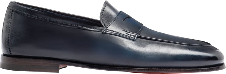 Santoni Men's leather Carlo loafer