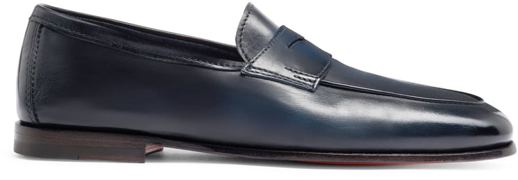 Santoni Men's leather Carlo loafer