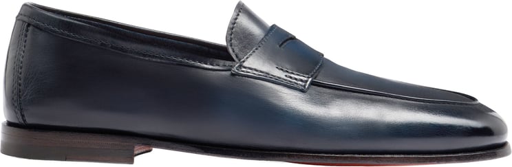 Santoni Men's leather Carlo loafer