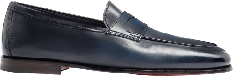 Santoni Men's leather Carlo loafer