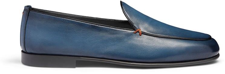 Santoni Men's leather loafer