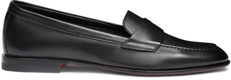 Santoni Leather penny loafer