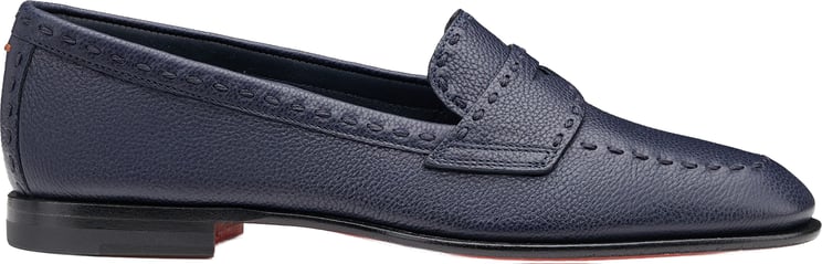 Santoni Women's leather penny loafer