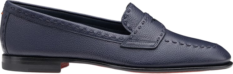 Santoni Women's leather penny loafer