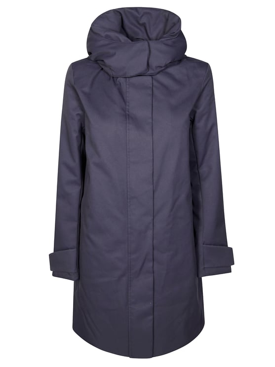 Save the Duck Technical Wool Coat with Detachable Hood