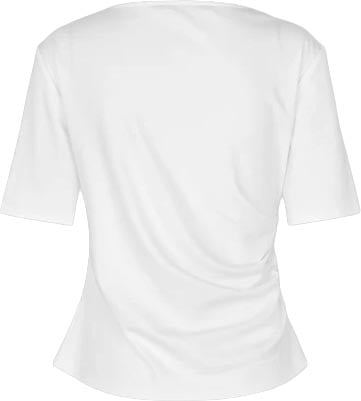 Second Female Second Female - Shirt KM - Ulina Drape Tee - 1001 White
