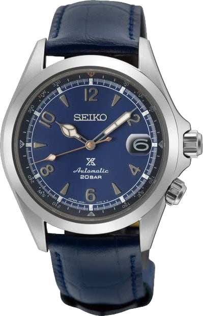 Seiko Seiko Horloge SPB531J1 Prospex Alpinist Night Sky Staal Automaat 200m Waterdicht Saffierglas met Blauwe Leren en Cavas Horlogeband 38mm Limited Editon 0446/3000
