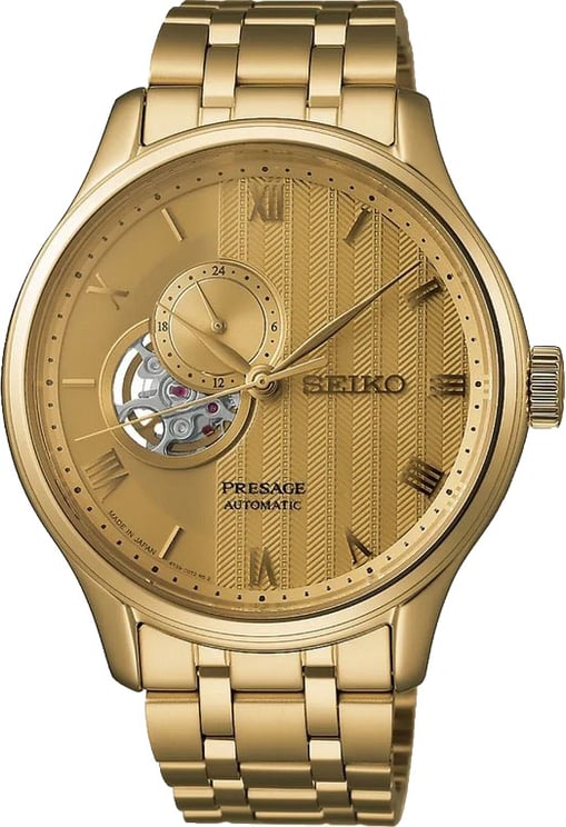 Seiko Seiko Horloge SSA468J1 Presage Japanese Garden Staal met Geelgouden Plating Automaat Saffierglas 42mm