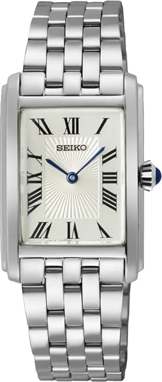 Seiko Seiko Horloge SWR083P1 Staal met Creme Wijzerplaat 22.2mm Waterdichtheid 50m