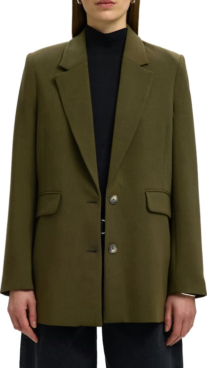 Selected Femme Selected Femme - SLWRITA LS RELAXED BLAZER MEL NOOS - 16094205 - Fir Green