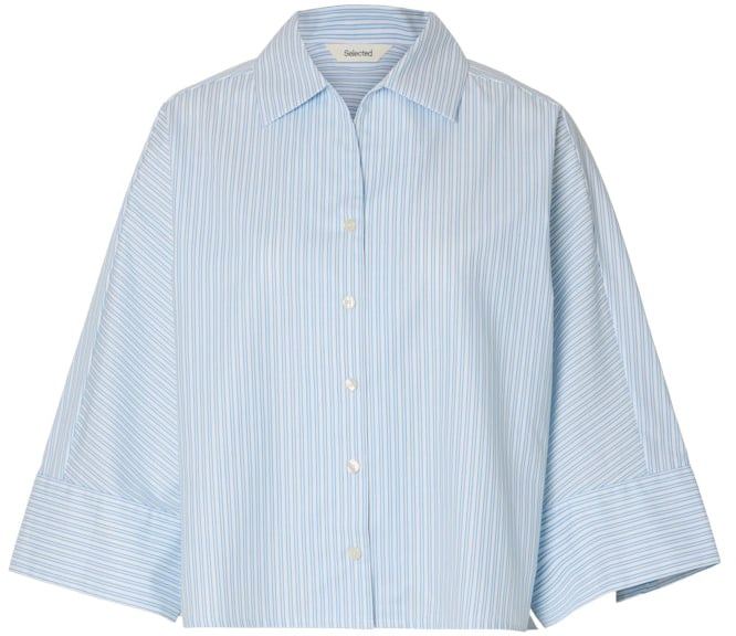Selected Femme Selected Femme - SLFESTER OVERSIZE 3/4 SHIRT B - 16100618 - Malibue Blue