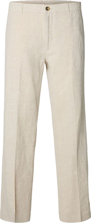 Selected Homme Pantalone 196 Straight Leroy Linen Blend Pure Cashmere