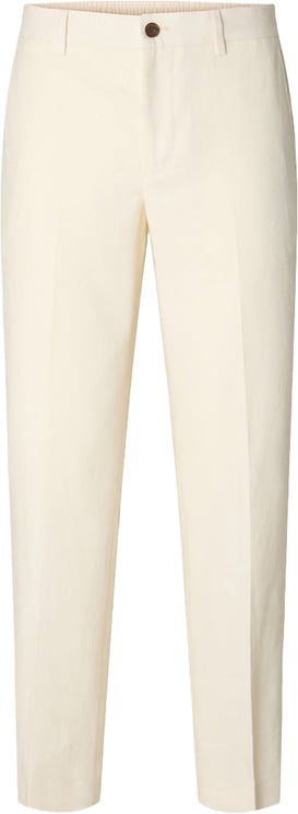 Selected Homme Pantalone Rafa Linen Blend Egret