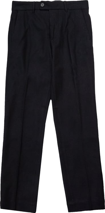 Selected Homme Pantalone Straight Terry Wool Blend Nero