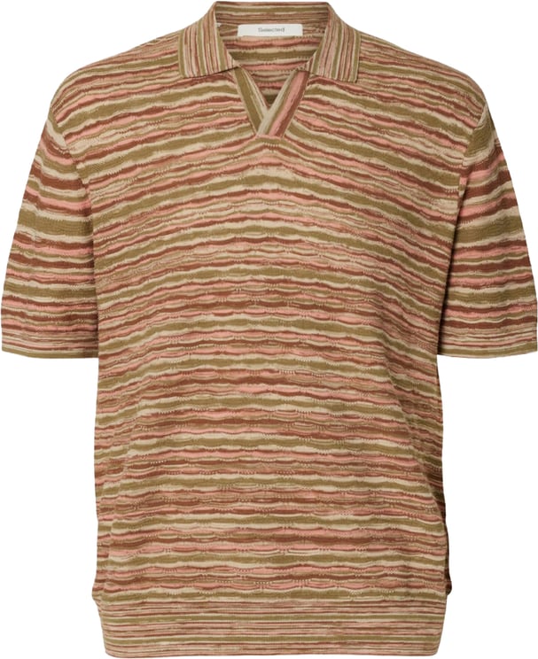 Selected Homme Polo Muse Structure Deep Lichen Green