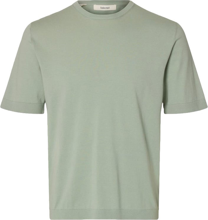 Selected Homme T-Shirt Torino Knit Aqua Gray