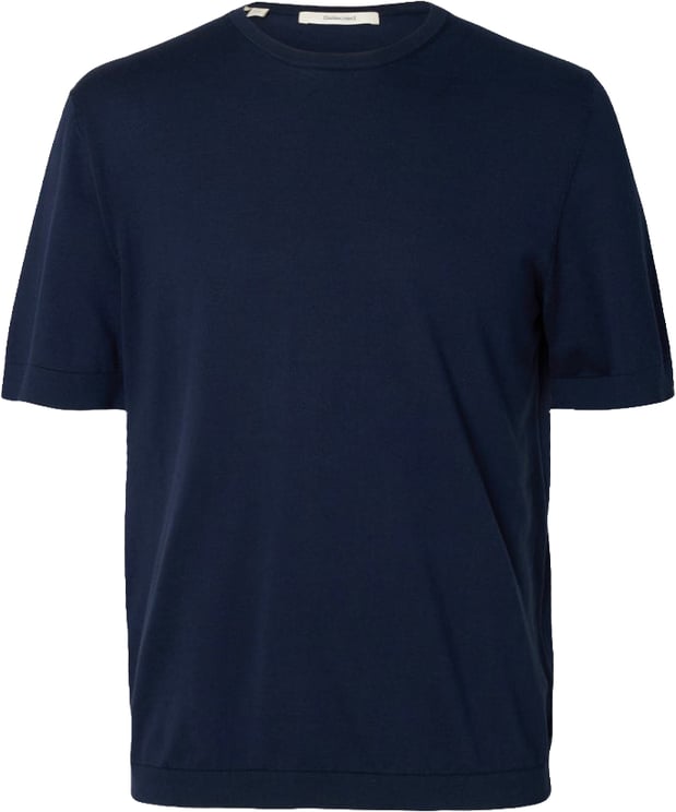 Selected Homme T-Shirt Torino Knit Blu