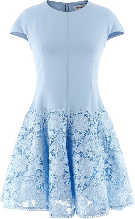 Self-Portrait Light Blue Lace Dress