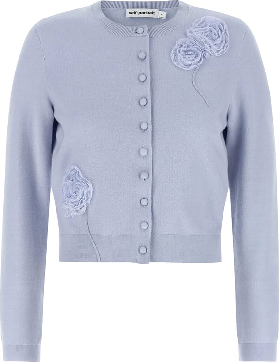 Self-Portrait Sweaters Flat Knit - Blue