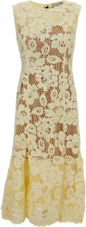 Self-Portrait Crochet Lace Midi Dress